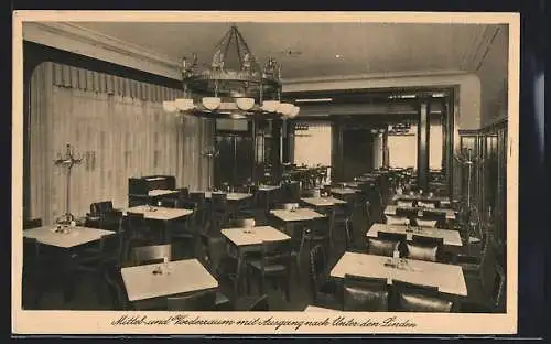 AK Berlin, Restaurant Münchener Löwenbräu, Inh. Otto Kammer, Unter den Linden 44