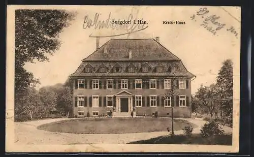 AK Burgdorf i. Hann., Partie am Kreis-Haus