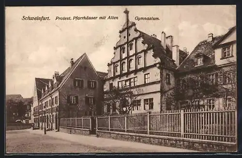 AK Schweinfurt, Protest. Pfarrhäuser mit Altem Gymnasium