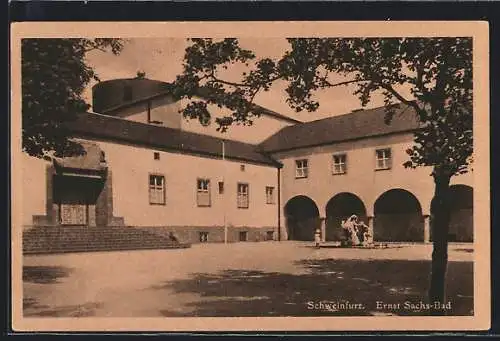 AK Schweinfurt, Eingang zum Ernst Sachs-Bad