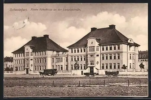 AK Schweinfurt, Neues Schulhaus an der Ludwigstrasse