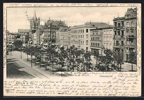 AK Köln a. Rh., Reiterdenkmal am Heumarkt