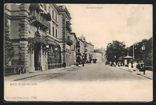 AK Bad Kissingen, Partie an der Kurhausstrasse