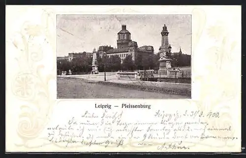 AK Leipzig, Partie an der Pleissenburg