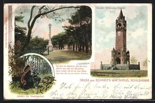 AK Berlin-Grunewald, Schildhorn, Kaiser Wilhelm-Turm, Ritter Jatzko