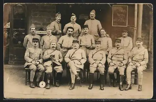 Foto-AK Gerolstein, Die Französische Gendarmerie in Uniform