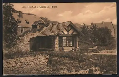 AK Gerolstein /Eifel, Partie an der Villa Sarabodis