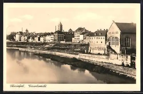 AK Schweinfurt, Blick vom Schweinfurt auf die Altstadt