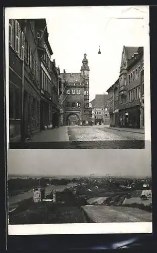 Foto-AK Schweinfurt, Partie am Rathaus