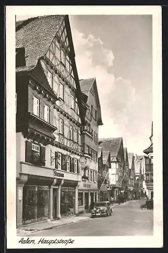 AK Aalen, Geschäft von Wilhelm Stuzmann an der Hauptstrasse