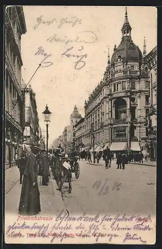 AK Berlin, Café Kerkau in der Friedrichstrasse