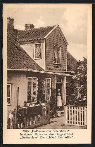 AK Helgoland, Villa Hoffmann von Fallersleben