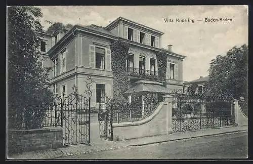 AK Baden-Baden, Ansicht der Villa Knorring