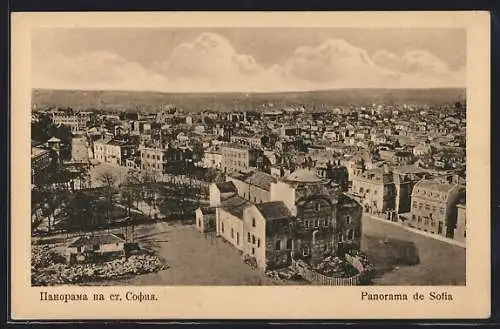 AK Sofia, Blick über die Stadt