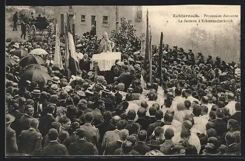 AK Echternach, Procession dansant, Le Sermon a Echternacherbrück