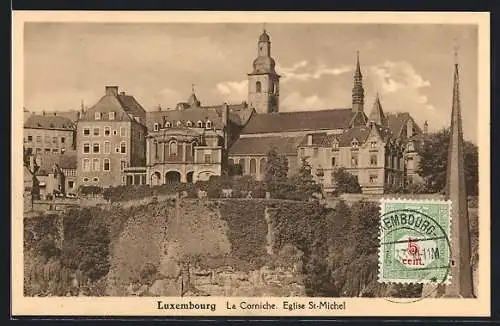 AK Luxembourg, La Corniche, Eglise St. Michel