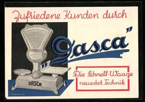 AK Reklame für Dasca Schnell-Waage