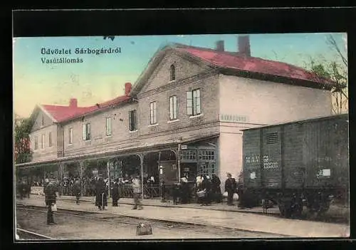 AK Sárbogárd, Vasutallomas, Bahnhof