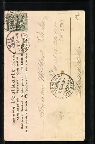 AK Wyl, Protestantische Kirche, Grenzübergang-Passepartout