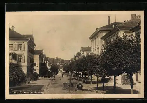 Foto-AK Heiden, Blick in Strasse