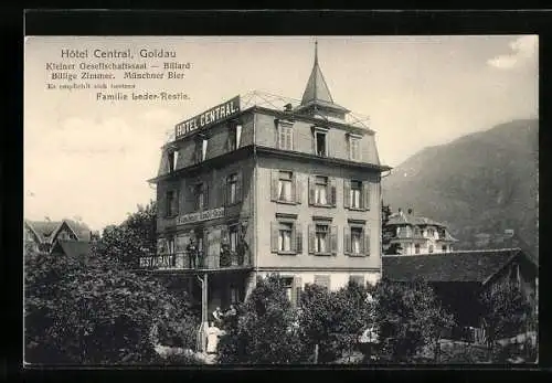 AK Goldau, Hotel Central der Familie Leder-Restle