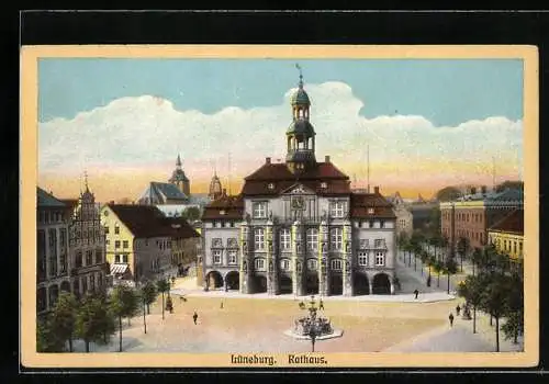 AK Lüneburg, Frontalansicht des Rathauses