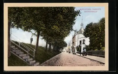 AK Nordseebad Cuxhaven, Blick in die Deichstrasse