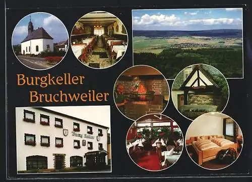 AK Bruchweiler /Hochwald, Gasthof und Pension Zum Burgkeller, Innenansichten