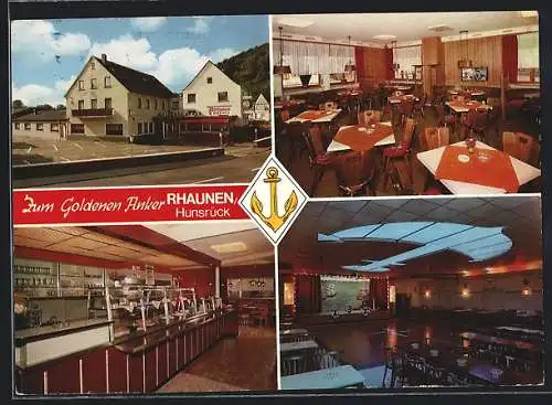 AK Rhaunen /Hunsrück, Gasthaus Zum Goldenen Anker, Innenansichten