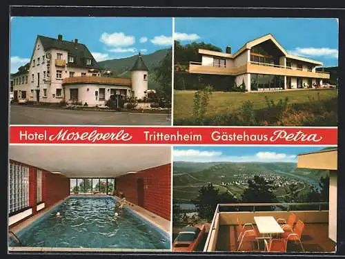 AK Trittenheim /Mosel, Gästehaus Petra, Terrasse, Hallenbad