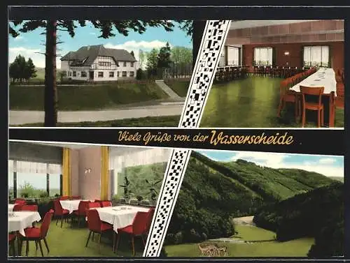 AK Bad Münstereifel, Hotel-Restaurant Zur Wasserscheide, Innenansichten