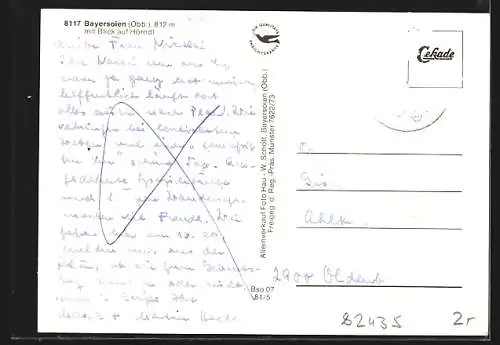 AK Bayersoien /Obb., Teilansicht mit Blick auf Hörndl