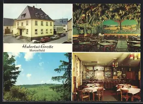 AK Monzelfeld, Gasthaus Hubertus-Grotte, Innenansichten