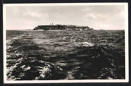 AK Helgoland, Teilansicht vom Dampfer gesehen