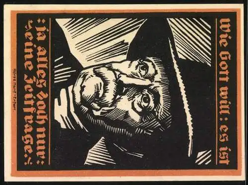 Notgeld Genthin 1921, 2 Mark, Heilige Madonna, Kleeblatt, Magistrat