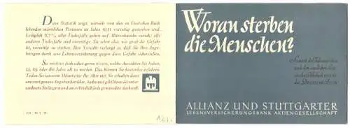 Vertreterkarte Allianz und Stuttgarter Lebensversicherungsbank, Woran sterben die Menschen?