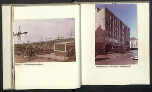 Fotoalbum mit 36 Fotografien, Ansicht Mainz, Bau des Wasserwerk Petersaue 1958, Taucher, Hochwasser, Boelckestrasse