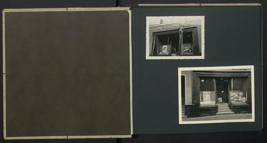 Fotoalbum mit 74 Fotografien, Ansicht Dessau-Rosslau, Apotheke und Heilpflanzenanbau Dr. Luxat, Innenansicht, Medikamente 1