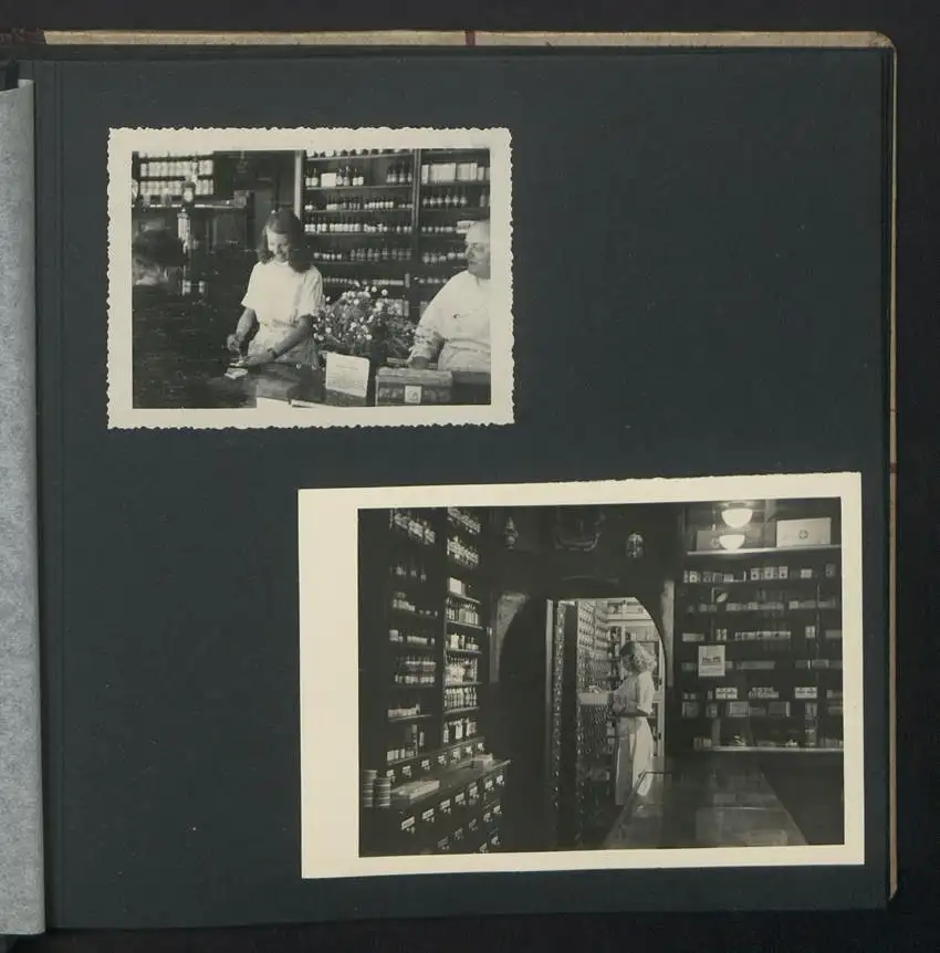 Fotoalbum mit 74 Fotografien, Ansicht Dessau-Rosslau, Apotheke und Heilpflanzenanbau Dr. Luxat, Innenansicht, Medikamente 5