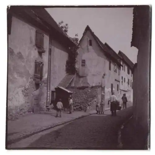 Fotografie unbekannter Fotograf, Ansicht Turckheim / Elsass, Strassenansicht im Ort