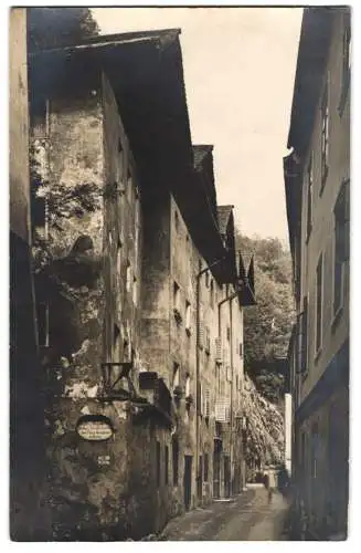 Fotografie unbekannter Fotograf, Ansicht Salzburg, Blick in die Steingasse