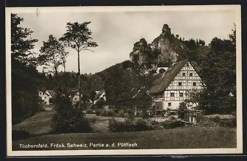 AK Tüchersfeld /Fränk. Schweiz, Partie an der Püttlach
