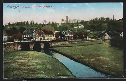 AK Erlangen, Schwabachbrücke mit Burgberg