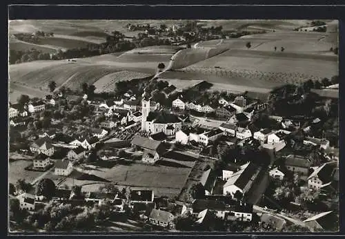 AK Buchbach /Obb., Fliegeraufnahme von Ort und Umgebung