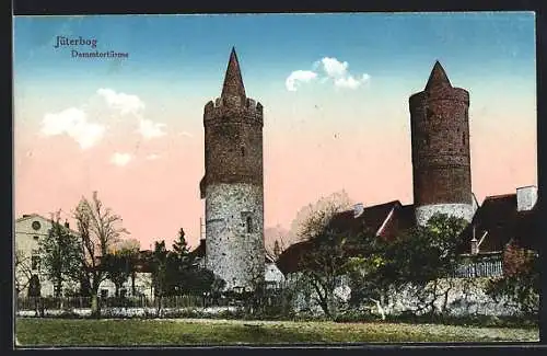 AK Jüterbog, Blick auf Dammtortürme