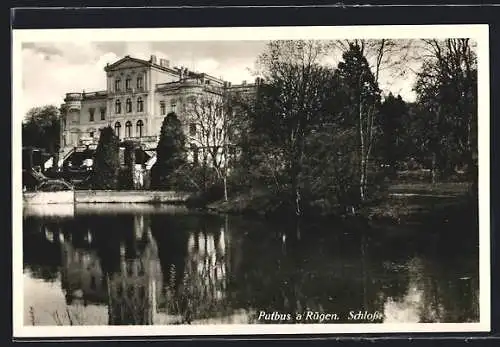 AK Putbus auf Rügen, Schloss vom Wasser betrachtet