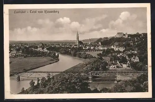 AK Landshut / Isar, Totalansicht vom Klausenberg