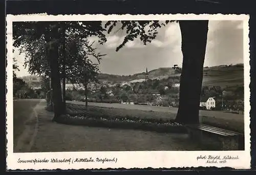 AK Wehrsdorf /Lausitz, Ortsansicht von der Landstrasse aus