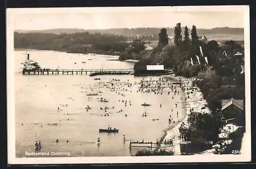 AK Chieming, Blick auf den Badestrand