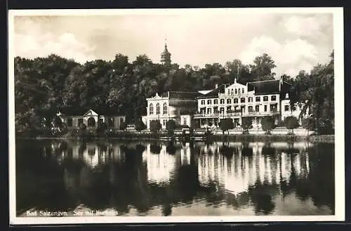 AK Bad Salzungen, See mit Kurhaus